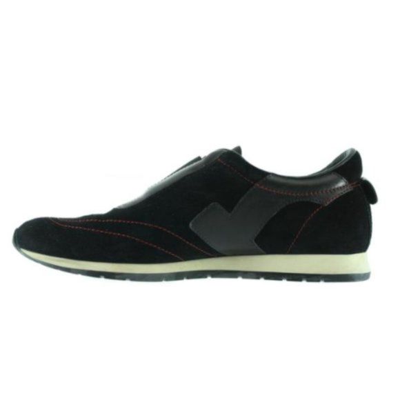 SALVATORE FERRAGAMO Black Suede Sneakers Size 8.5